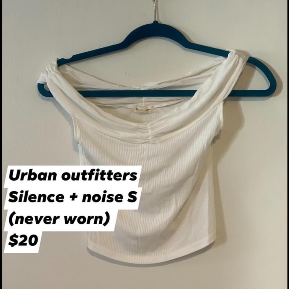 Silence + noise urban outfitters off the shoulder